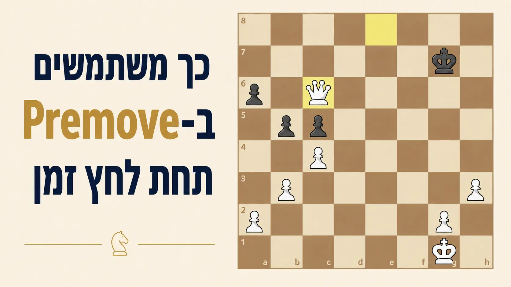 איך להגדיר מהלכים מראש בשחמט תחת לחץ זמן