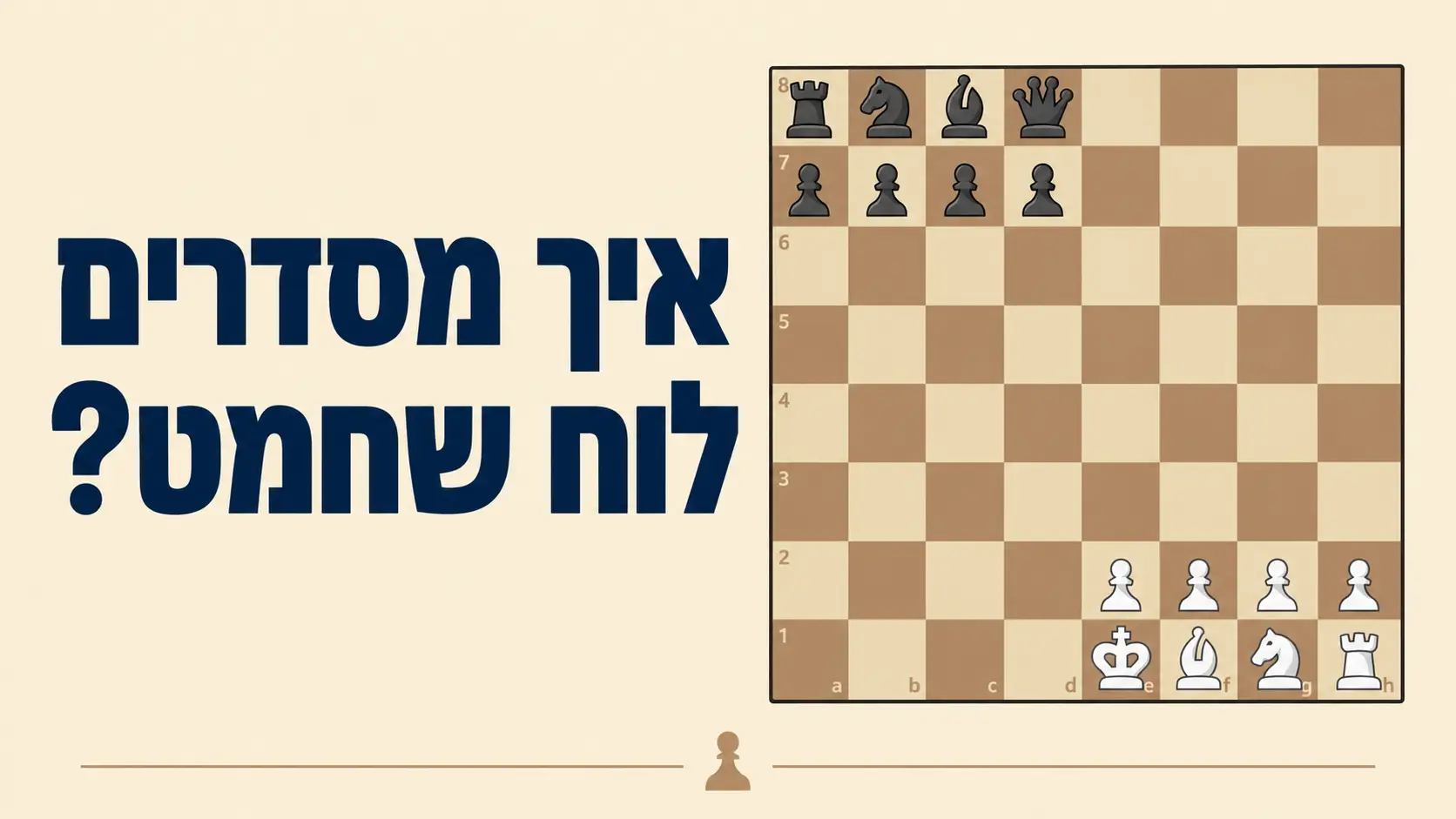 איך מסדרים לוח שחמט